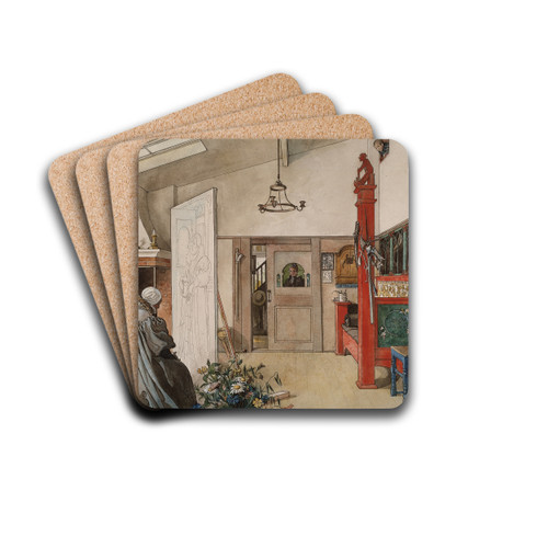 The Studio by Carl Larsson Drink Coasters - set of 4