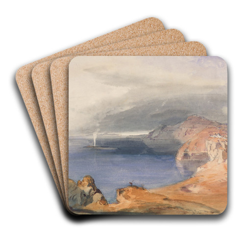 Santorini by Carl Rottmann Art Drink Coaster set