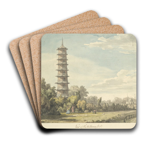 View of the Wilderness at Kew by William Marlow Art Drink Coaster set