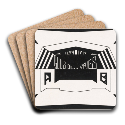 Ornament Guus de Vries 1894- 1919 by Samuel Jessurun de Mesquita Art Drink Coaster set