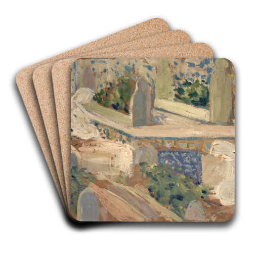 Mohammedanischer Friedhof by Ernst Schiess Art Drink Coaster set Mohammedanischer Friedhof by Ernst Schiess Art Drink Coaster set