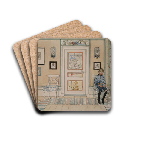 In the Corner by Carl Larsson Drink Coasters - set of 4