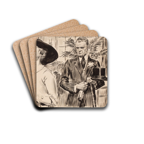 The Profiteers by James Montgomery Flagg Drink Coasters - set of 4