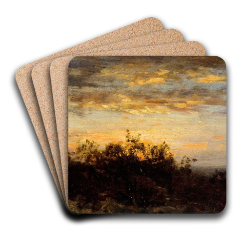 Coucher de soleil by Flix Ziem Art Drink Coaster set