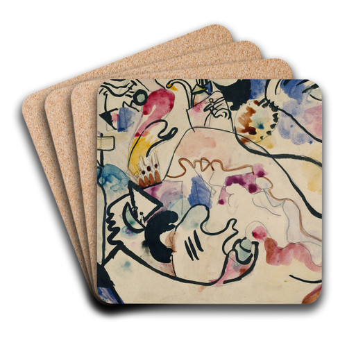Aquarell Nr. 8 'Jngster Tag' by Wassily Kandinsky Art Drink Coaster set