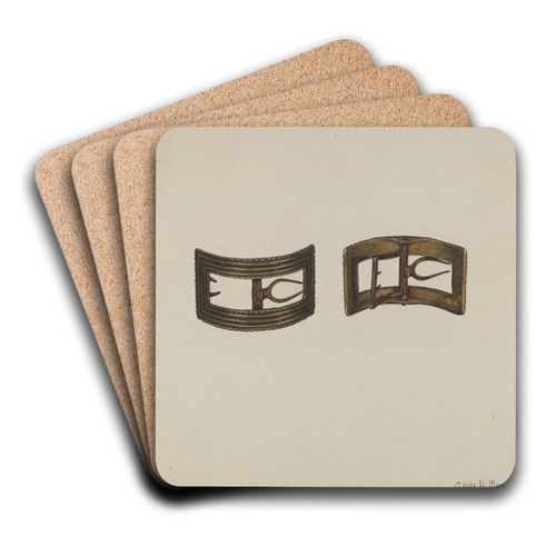 Buckles by Claude Marshall Art Drink Coaster set