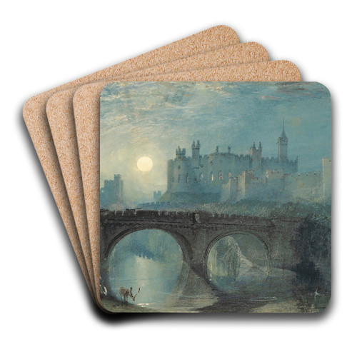 Alnwick Castle by Joseph Mallord William Turner Art Drink Coaster set