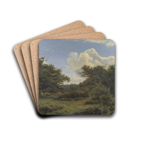 Oak Trees in Nordskoven near Jgerspris, Zealand by P. C. Skovgaard Drink Coasters - set of 4