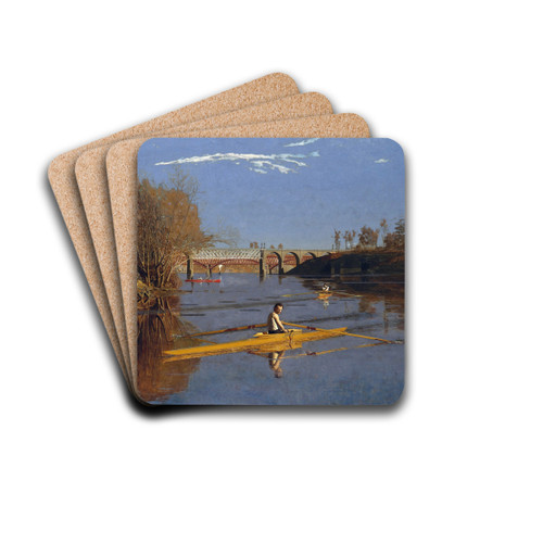 The Champion Single Sculls (Max Schmitt in a Single Scull) by Thomas Eakins Drink Coasters - set of 4 The Champion Single Sculls (Max Schmitt in a Single Scull) by Thomas Eakins Drink Coasters - set of 4
