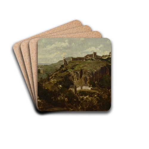 Village d'Auvergne by Thodore Rousseau Drink Coasters - set of 4