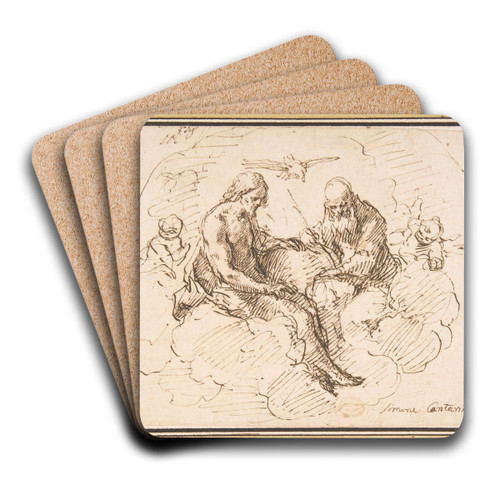 The Holy Trinity in Glory by Simone Cantarini Art Drink Coaster set