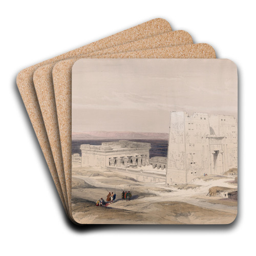 Temple of Edfou [Idf], ancient Appolinopolis, Upper Egypt. by David Roberts Art Drink Coaster set