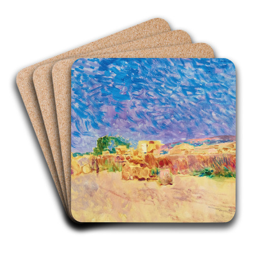Avanzi romani a Leptis Magna, Libya by Plinio Nomellini Art Drink Coaster set
