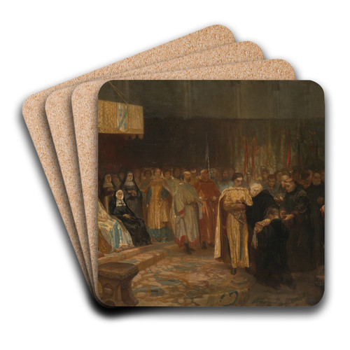 Melis Stoke with Count Floris V. by Charles Rochussen Art Drink Coaster set