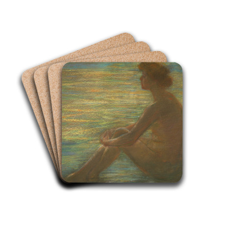 Nude against Sea by Alice Pike Barney Drink Coasters - set of 4