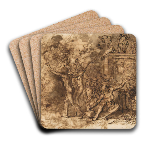 Witches' Sabbath by Salvator Rosa Art Drink Coaster set