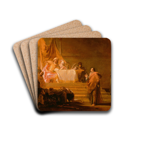 Solon before Croesus by Nicolaus Knpfer Drink Coasters - set of 4