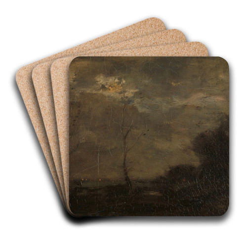 Vaart bij maanlicht by Jacob Maris Art Drink Coaster set