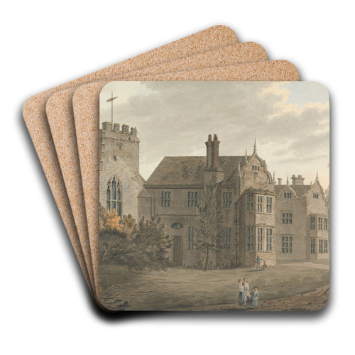 Wroxhall, Warwickshire by John Roe of Warwick Art Drink Coaster set