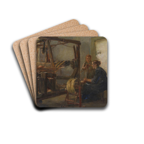 Weaving Room by Christian Adam Landenberger Drink Coasters - set of 4