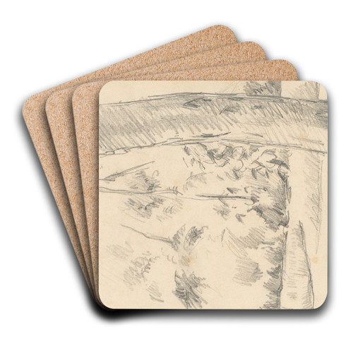 Trees and Shrubs by Paul Czanne Art Drink Coaster set Trees and Shrubs by Paul Czanne Art Drink Coaster set