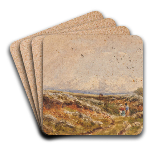 Heath Scene by David Cox Art Drink Coaster set