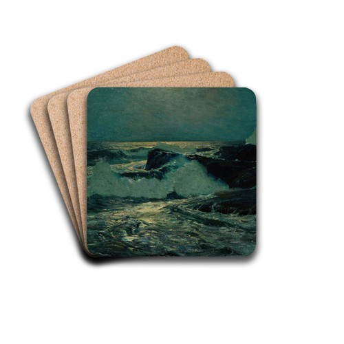 Early Moonrise by Frederick Judd Waugh Drink Coasters - set of 4