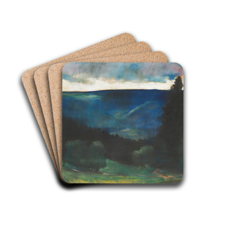 Regenstimmung by Lesser Ury Drink Coasters - set of 4