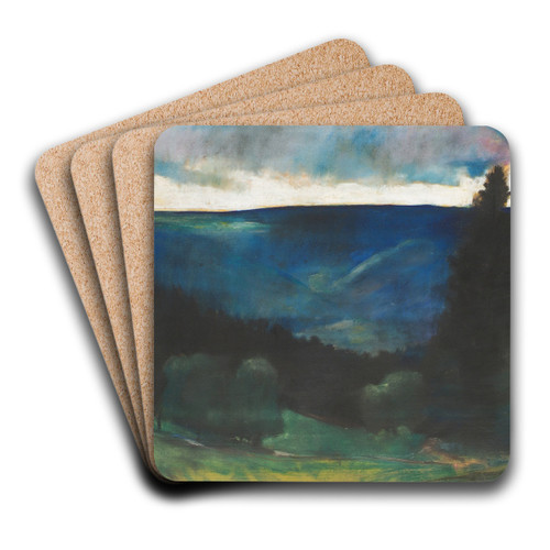 Regenstimmung by Lesser Ury Art Drink Coaster set Regenstimmung by Lesser Ury Art Drink Coaster set