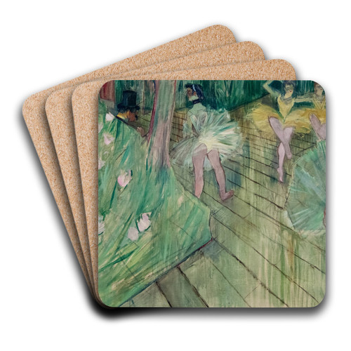 Ballet Scene by Henri de Toulouse-Lautrec Art Drink Coaster set