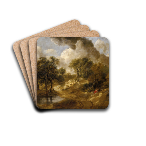 Landscape in Suffolk by Thomas Gainsborough Drink Coasters - set of 4