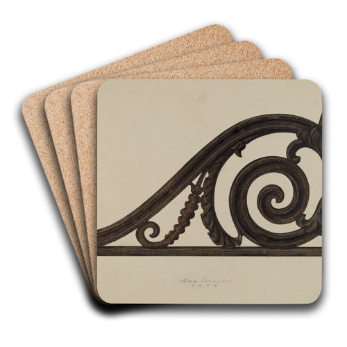 Scroll by Max Fernekes Art Drink Coaster set Scroll by Max Fernekes Art Drink Coaster set