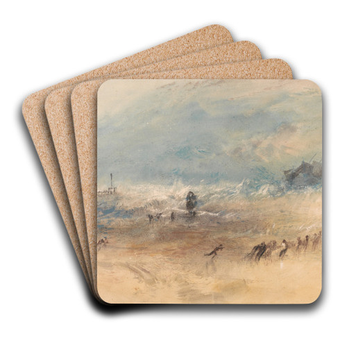 Yarmouth Sands by Joseph Mallord William Turner Art Drink Coaster set