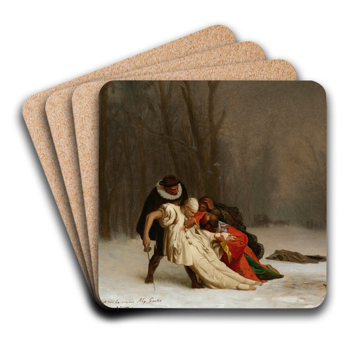 Sortie du bal masqu by Jean-Lon Grme Art Drink Coaster set Sortie du bal masqu by Jean-Lon Grme Art Drink Coaster set