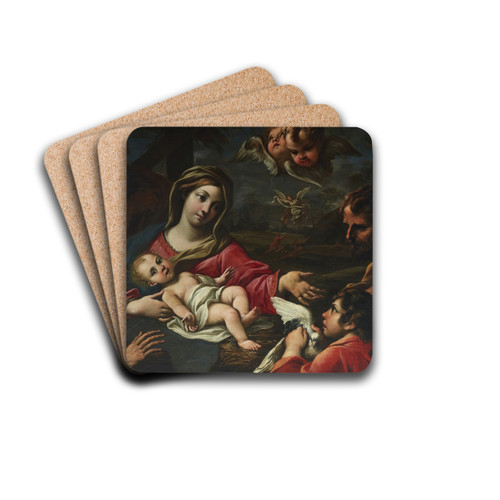 The Adoration of the Shepherds by Girolamo Troppa Drink Coasters - set of 4