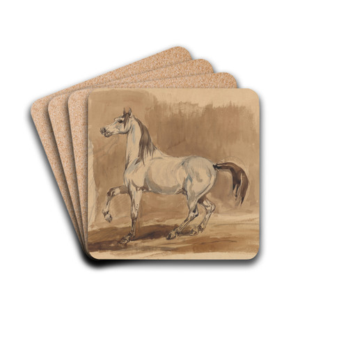 Siwy ko arabski 'Obeian' by Piotr Michaowski Drink Coasters - set of 4