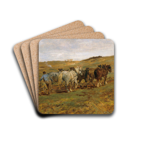 Pflgender Bauer by Otto von Thoren Drink Coasters - set of 4
