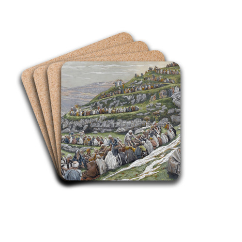The Miracle of the Loaves and Fishes by James Tissot Drink Coasters - set of 4 The Miracle of the Loaves and Fishes by James Tissot Drink Coasters - set of 4