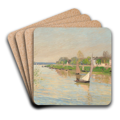 La Seine  Argenteuil by Alfred Sisley Art Drink Coaster set