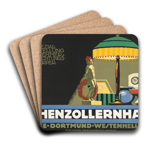 Spezialausst. Vornehmer Beleuchtungskrper. Hohenzollernhaus, Dortmund, H. Limke by Carl Kunze Art Drink Coaster set