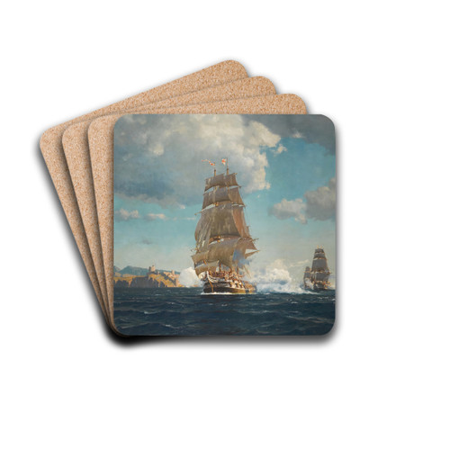 Battle on High Seas by Michael Zeno Diemer Drink Coasters - set of 4 Battle on High Seas by Michael Zeno Diemer Drink Coasters - set of 4