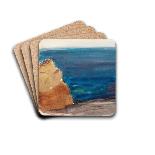 Rantamaisema, luonnos by Magnus Enckell Drink Coasters - set of 4