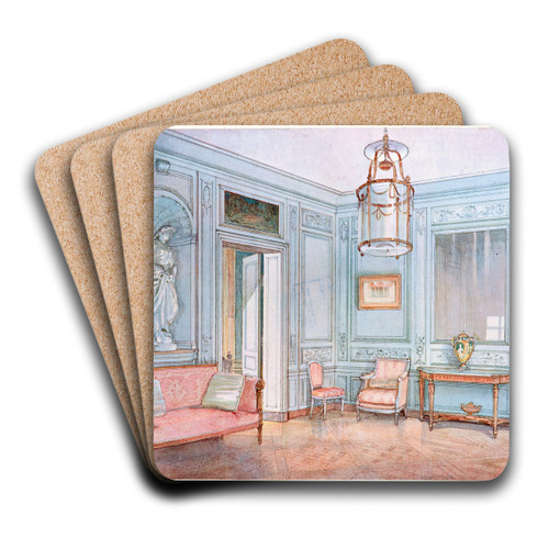 Salon d'attente (Louis XVI) sculpt.... by Georges Rmon Art Drink Coaster set