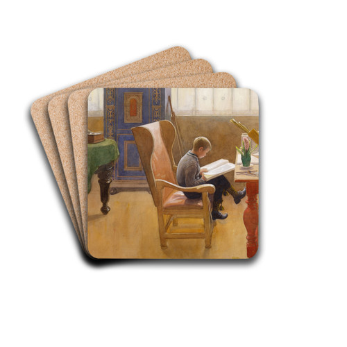 Esbjrn at the Study Corner by Carl Larsson Drink Coasters - set of 4