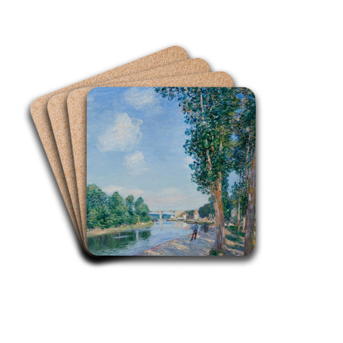 Saint-Mamms. June Sunshine by Alfred Sisley Drink Coasters - set of 4