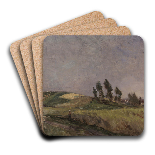 Gehucht in de duinen by Hippolyte Boulenger Art Drink Coaster set