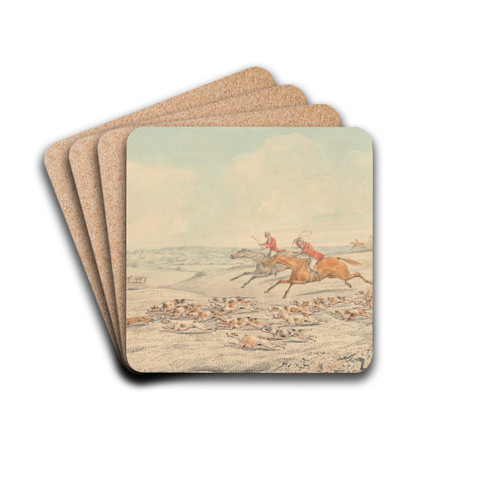 Full Cry by Henry Thomas Alken Drink Coasters - set of 4 Full Cry by Henry Thomas Alken Drink Coasters - set of 4
