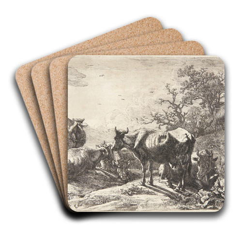 Kohyrden by Paulus Potter Art Drink Coaster set Kohyrden by Paulus Potter Art Drink Coaster set
