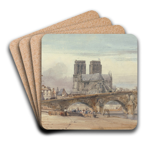 Notre Dame, Paris by William Callow Art Drink Coaster set
