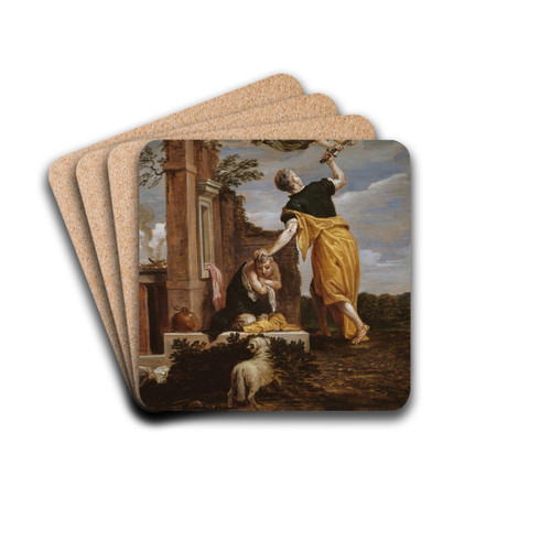 Abrahams Sacrifice of Isaac by David Teniers The Younger Drink Coasters - set of 4